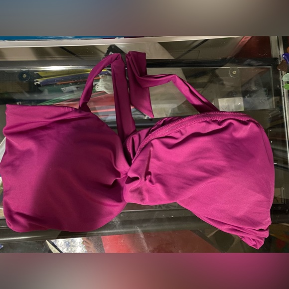 Simons Icône Crossover Draped Bandeau bikini top Large & XLarge - Picture 3 of 5